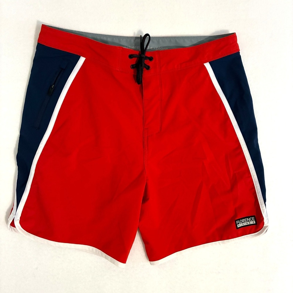 Florence Marine X Burgee Boardshorts Mens Size 31 Colorblock Surf Swim Trunks